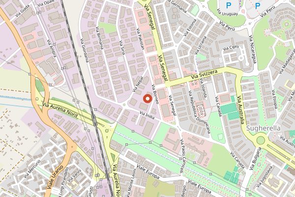 Map showing Casa Fiorini in Tuscany