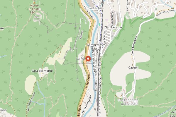 Map showing Pieragnoli Bottega in Tuscany