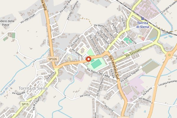 Map showing Distillerie Bonollo Torrita di Siena in Tuscany