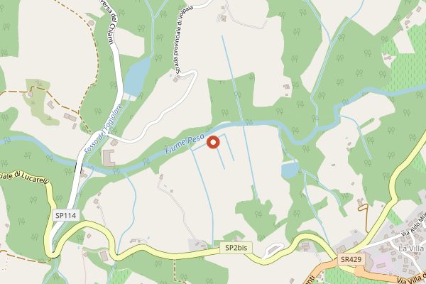 Map showing Montevertine in Tuscany