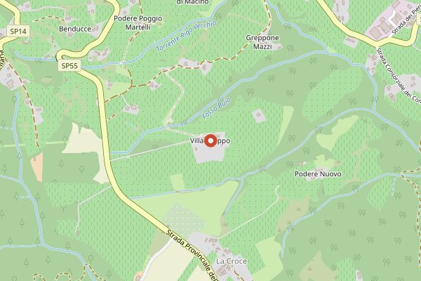 Map showing Biondi-Santi in Tuscany