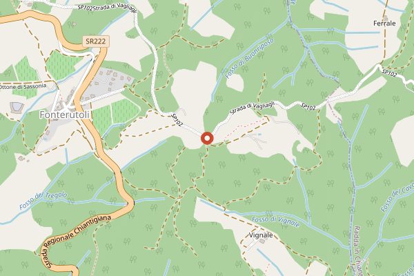 Map showing Marchesi Mazzei Castello di Fonterutoli in Tuscany