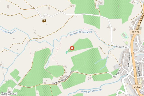 Map showing Castello di Querceto in Tuscany