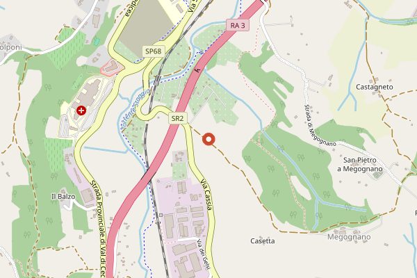 Map showing Fattoria Le Fonti in Tuscany