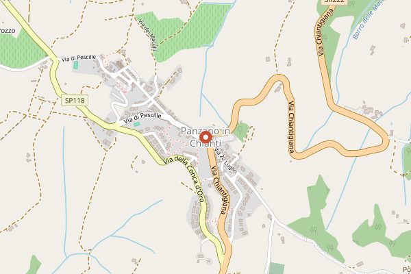 Map showing Fontodi in Tuscany
