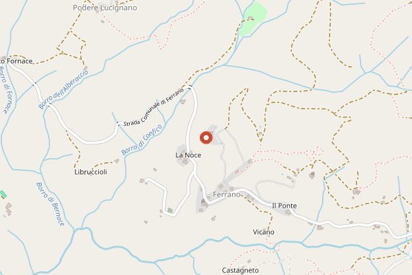 Map showing Frescobaldi Tenuta di Pomino in Tuscany