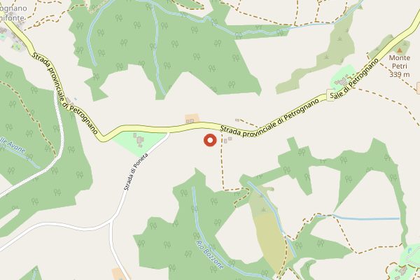 Map showing Isole e Olena in Tuscany