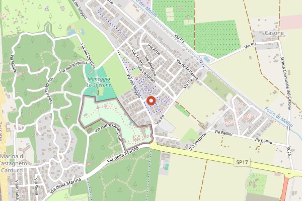 Map showing Michele Satta in Tuscany
