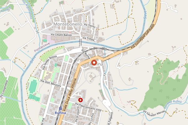Map showing Fattoria Selvapiana in Tuscany