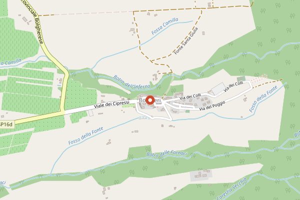 Map showing Tenuta San Guido in Tuscany
