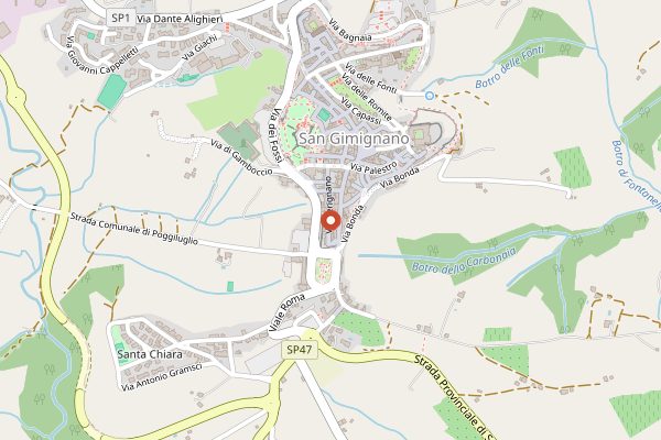 Map showing DiVinorum Wine Bar in Tuscany