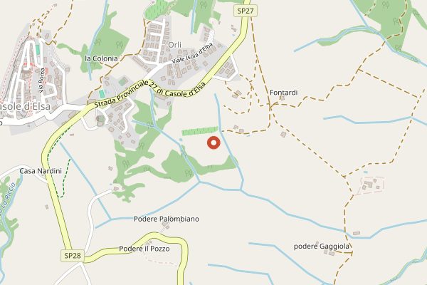Map showing Castello di Casole A Belmond Hotel in Tuscany