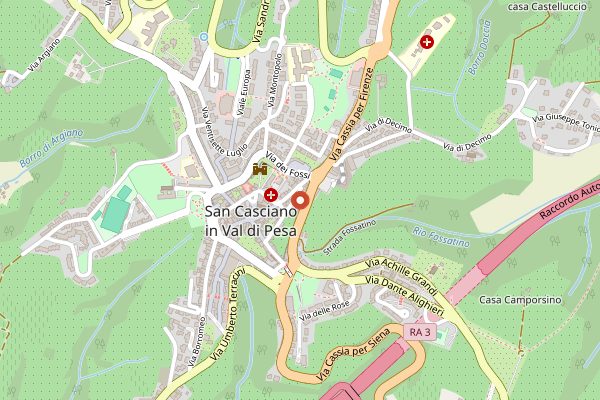 Map showing Villa il Poggiale Dimora Storica in Tuscany
