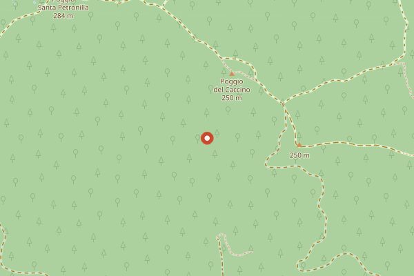 Map showing Trattoria Enrico Bartolini at L'Andana in Tuscany