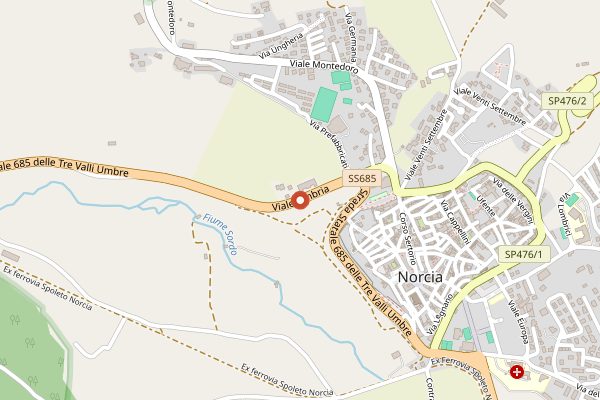 Map showing Cheese-making course at Le Case di Quarantotti in Umbria