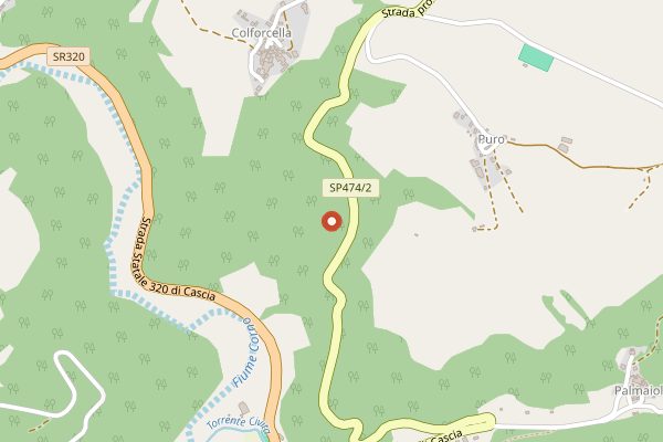 Map showing Fattoria di Opagna in Umbria