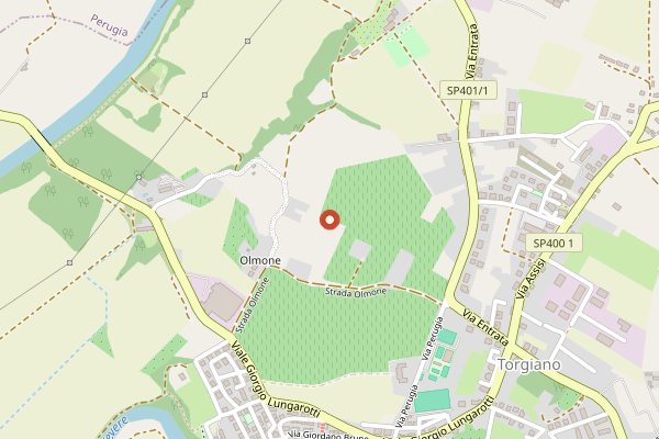 Map showing Lungarotti Tasting Room in Umbria