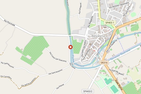 Map showing Adanti in Umbria