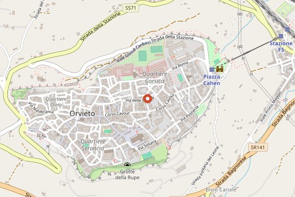 Map showing Villa Barbi in Umbria