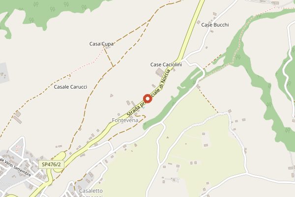 Map showing Vespasia in Umbria