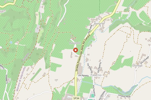Map showing Cà la Bionda in Valpolicella
