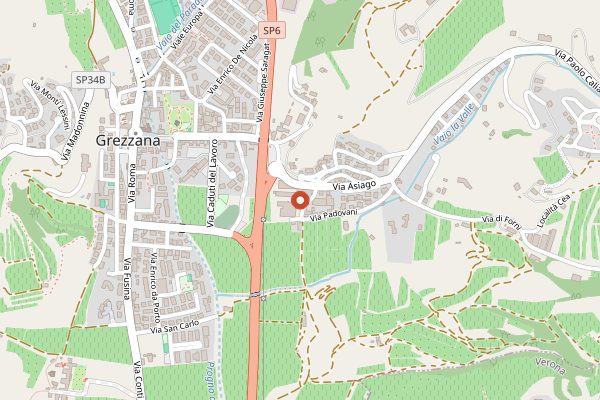 Map showing Cantine Bertani in Valpolicella