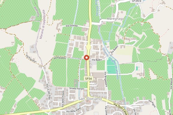 Map showing Corte Rugolin in Valpolicella