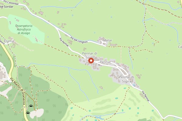 Map showing Guided visit to the Pennar dairy, Asiago in Veneto