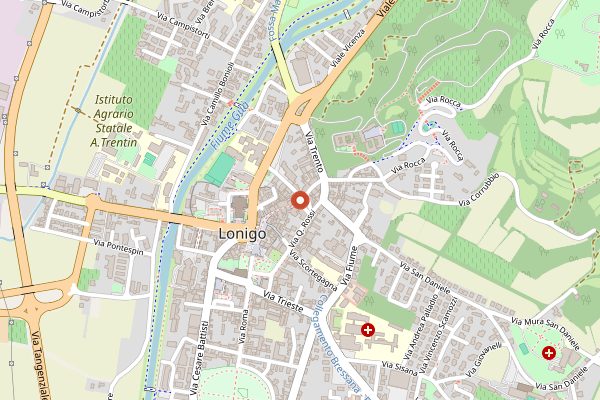 Map showing Spaccio Caseificio Barbarano, Lonigo in Veneto
