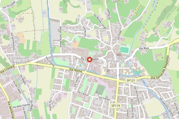 Map showing Maculan in Veneto