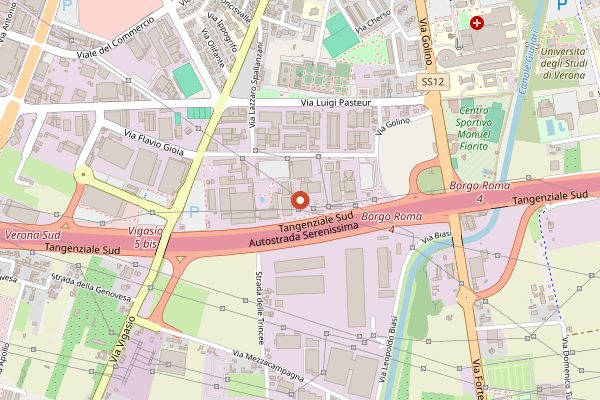 Map showing Vinitaly in Veneto
