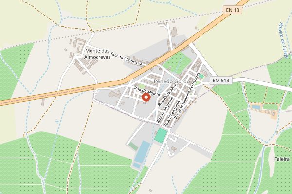 Map showing Almocreva dairy visit in Alentejo