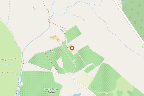 Map showing Herdade do Freixo in Alentejo