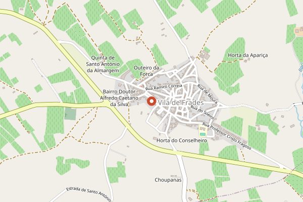 Map showing Talha de Frades in Alentejo