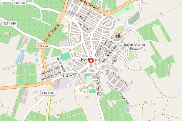 Map showing Museu Regional do Vinho de Redondo in Alentejo