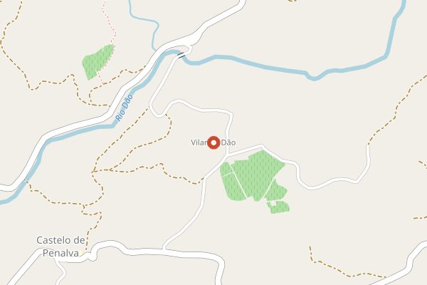 Map showing Casa da Ínsua in Dão