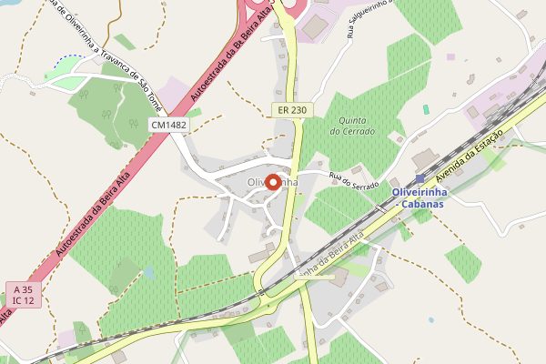 Map showing Quinta do Cerrado in Dão