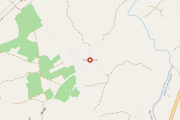 Map showing Casa da Passarella in Dão