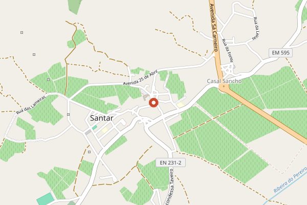 Map showing Casa de Santar in Dão