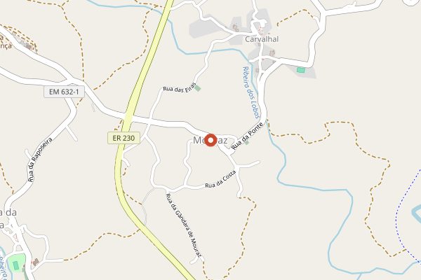 Map showing Casa de Mouraz in Dão