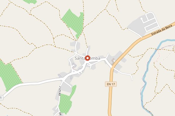 Map showing Quinta da Bica in Dão