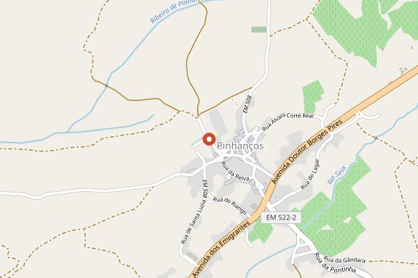Map showing Quinta da Pellada in Dão