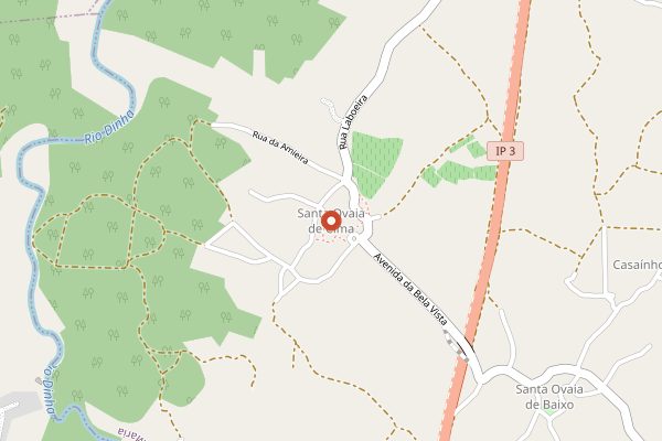 Map showing Quinta das Queimas in Dão