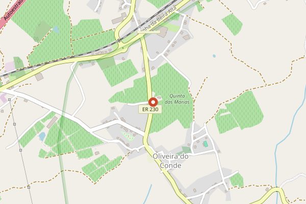 Map showing Out of the Bottle Tasting at Quinta das Marias in Dão
