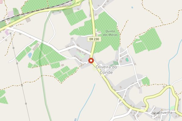 Map showing Festa das Colheitas, Oliveira do Conde in Dão