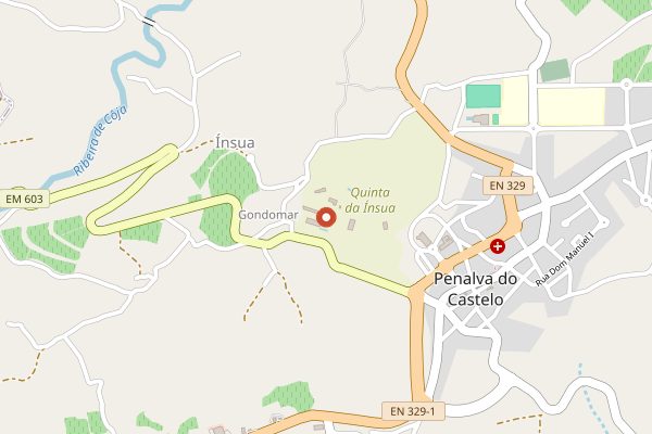 Map showing Parador Casa da Ínsua in Dão