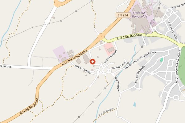 Map showing Adega Cooperativa de Mangualde in Dão