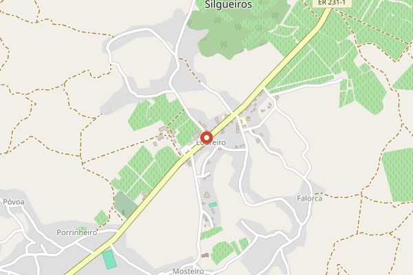 Map showing Adega de Silgueiros in Dão