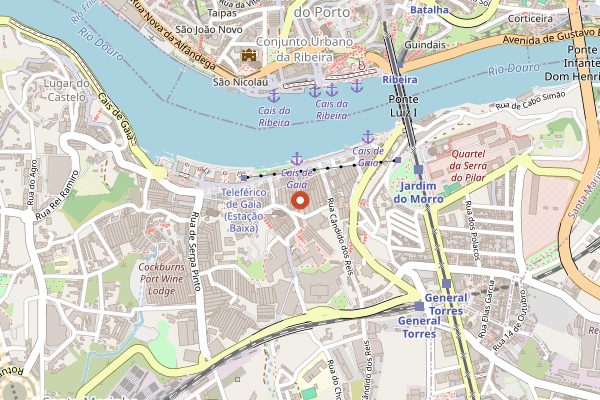 Map showing Porto Augusto's in Douro Valley