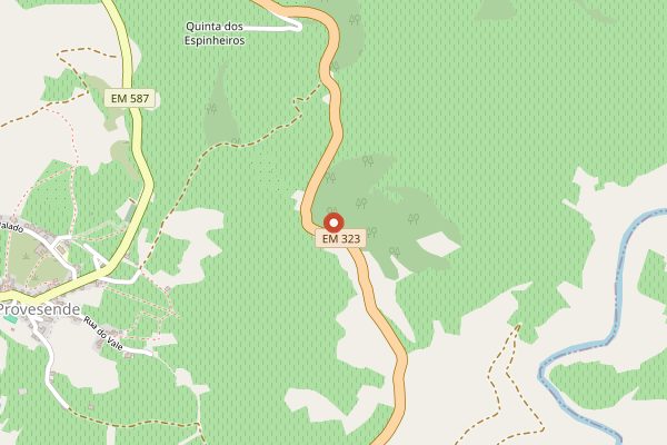 Map showing Quinta de la Rosa in Douro Valley